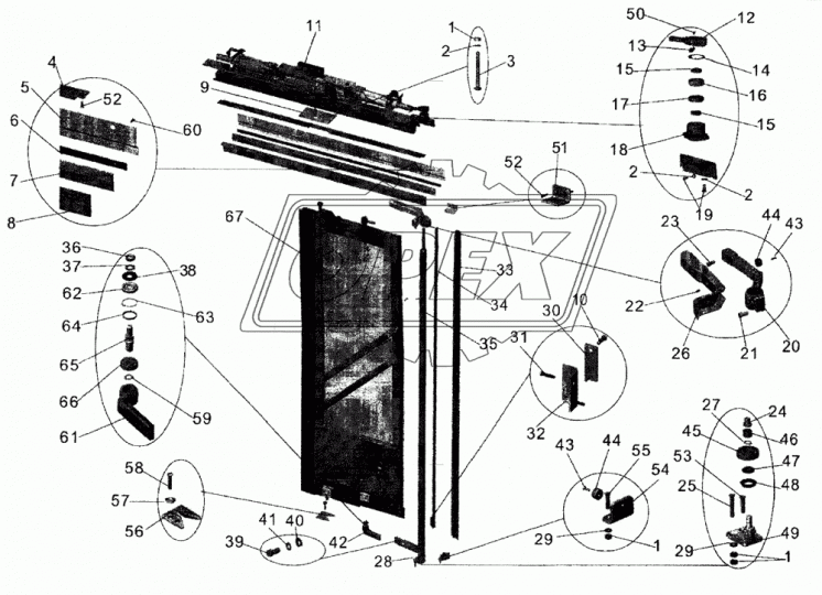 101-6106030 Шарнир двери верхний МАЗ
